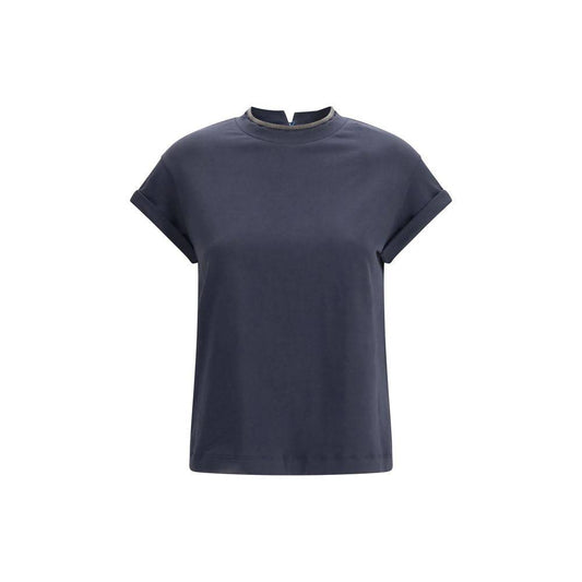 Brunello Cucinelli Blue Elastane T-Shirt