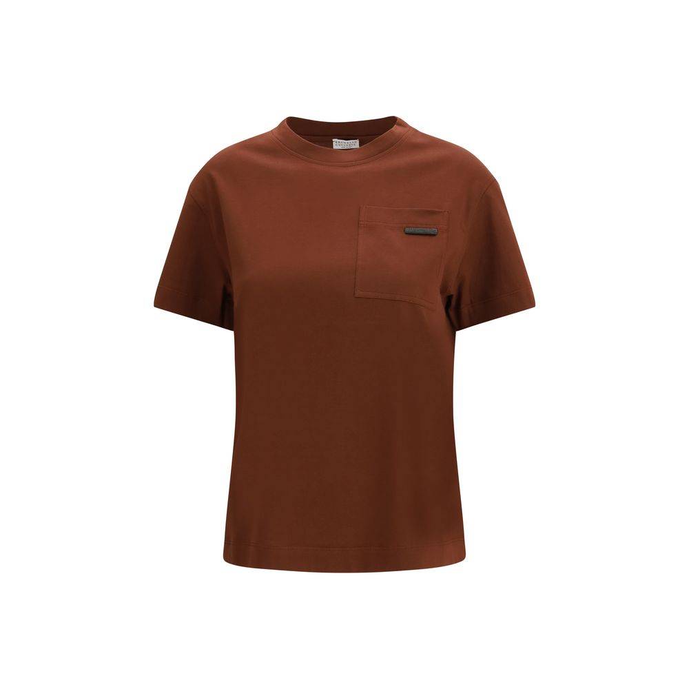 Brunello Cucinelli Brown Cotton T-Shirt