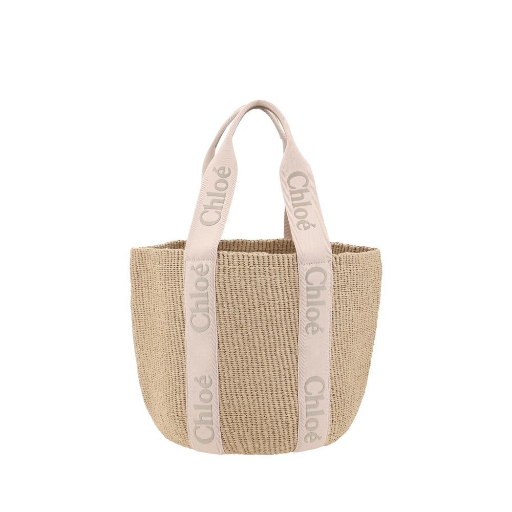Chloé Beige Raffia Handbag
