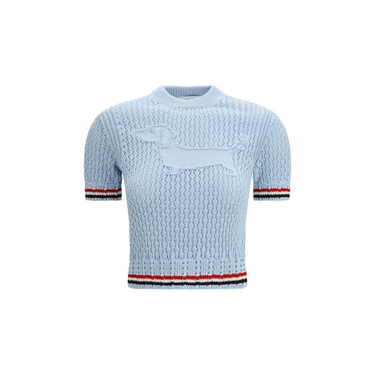 Thom Browne Blue Cotton T-Shirt
