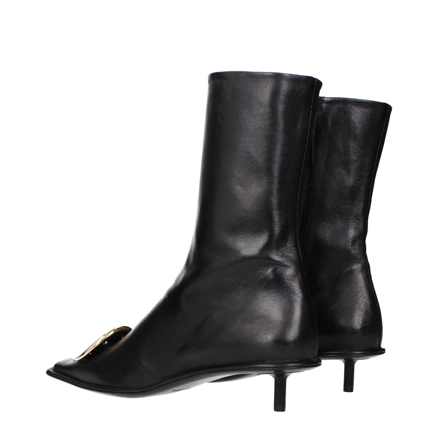 Jil Sander Black Leather Ankle Boots
