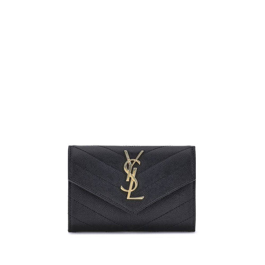 Saint Laurent Black Calf Leather Bos Taurus Wallet