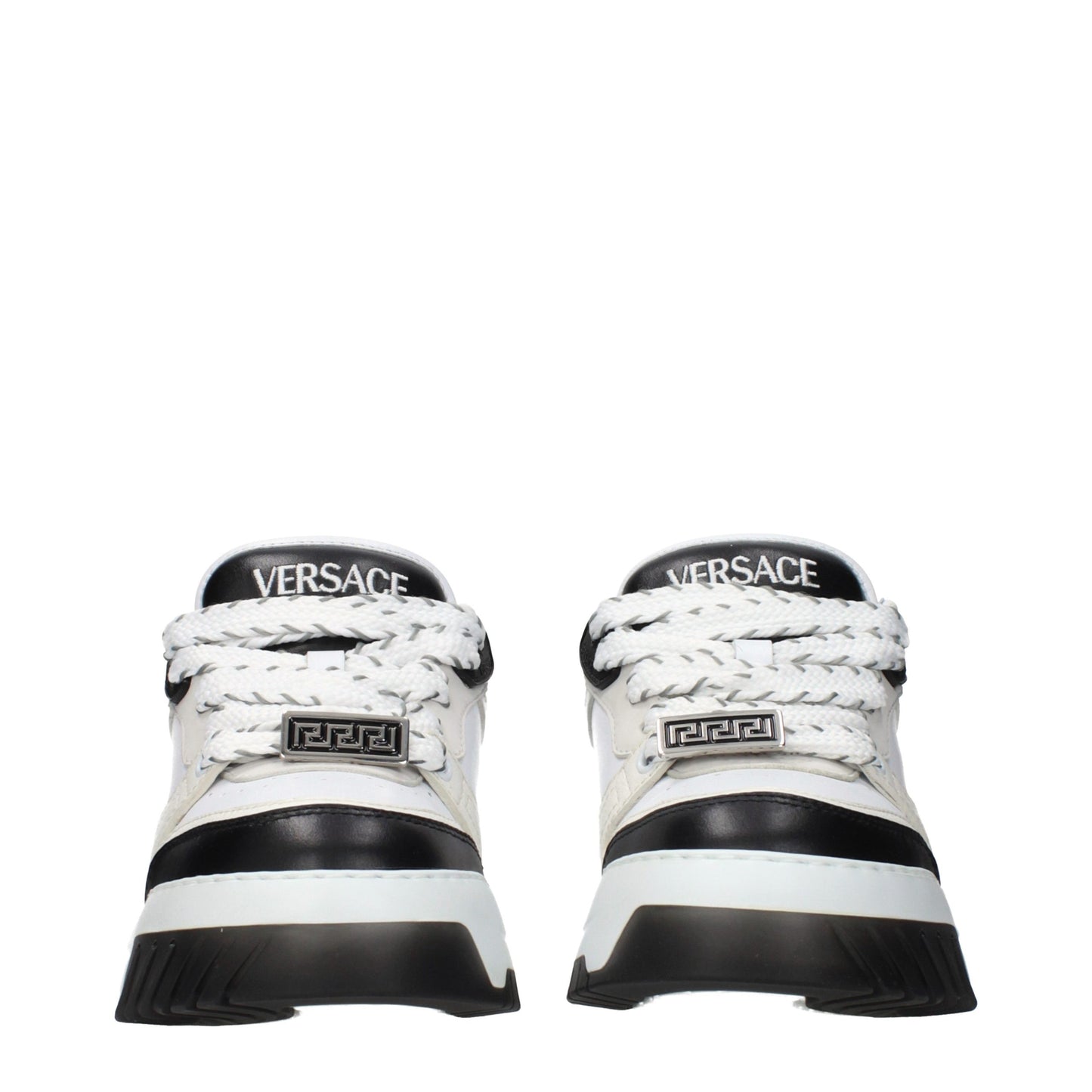 Versace White Leather Low Top Sneakers