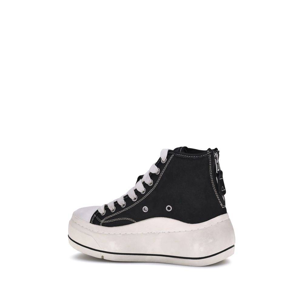 R13 Black Polyethylene High Top Sneakers