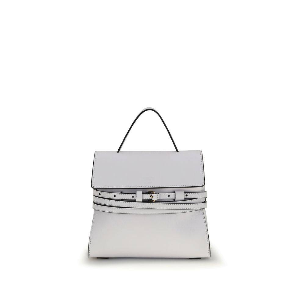 Moschino White Calf Leather Bos Taurus Handbag