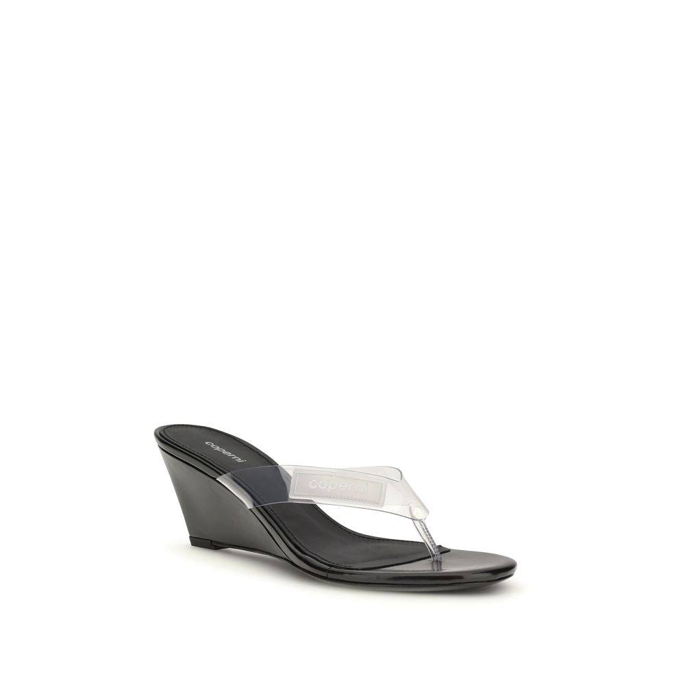 Coperni Black Pvc Flip-Flop Sandals