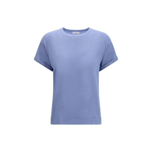 Brunello Cucinelli Blue Nylon T-Shirt