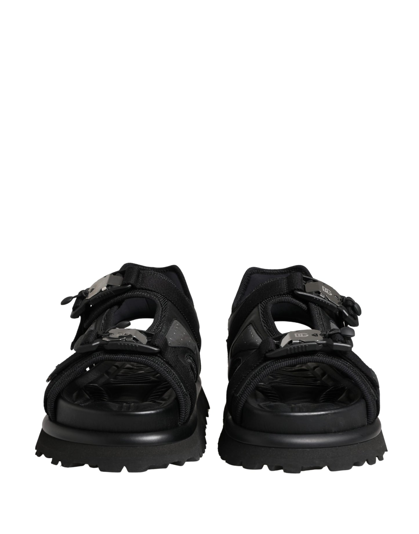 Dolce & Gabbana Black Logo Detailed Men Chunky Sandals Shoes