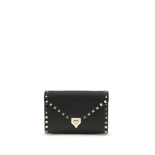 Valentino Garavani Black Calf Leather Bos Taurus Wallet