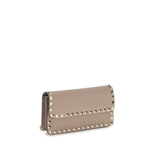 Valentino Garavani Beige Calf Leather Bos Taurus Wallet