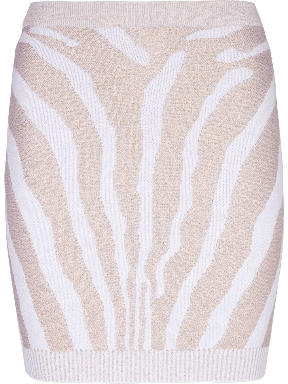 Balmain Balmain Zebra knit short skirt
