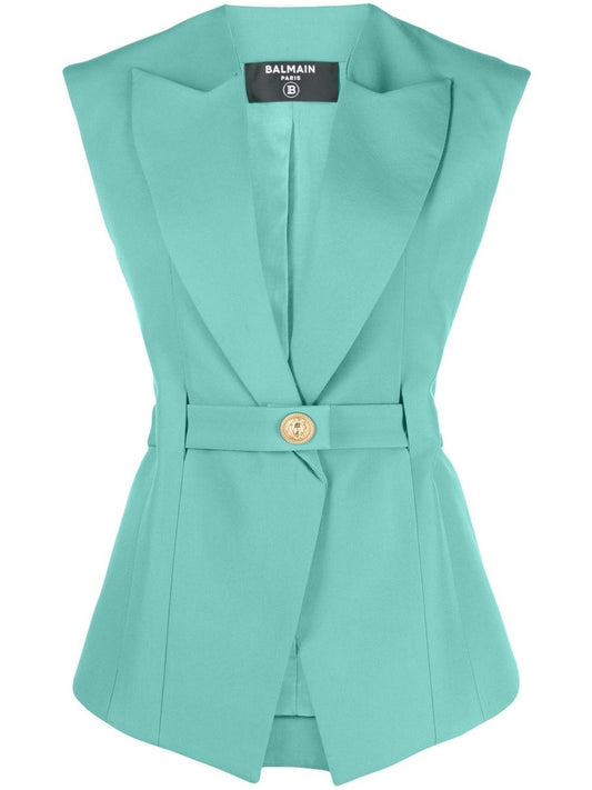 Balmain Balmain Sleeveless belted jacket