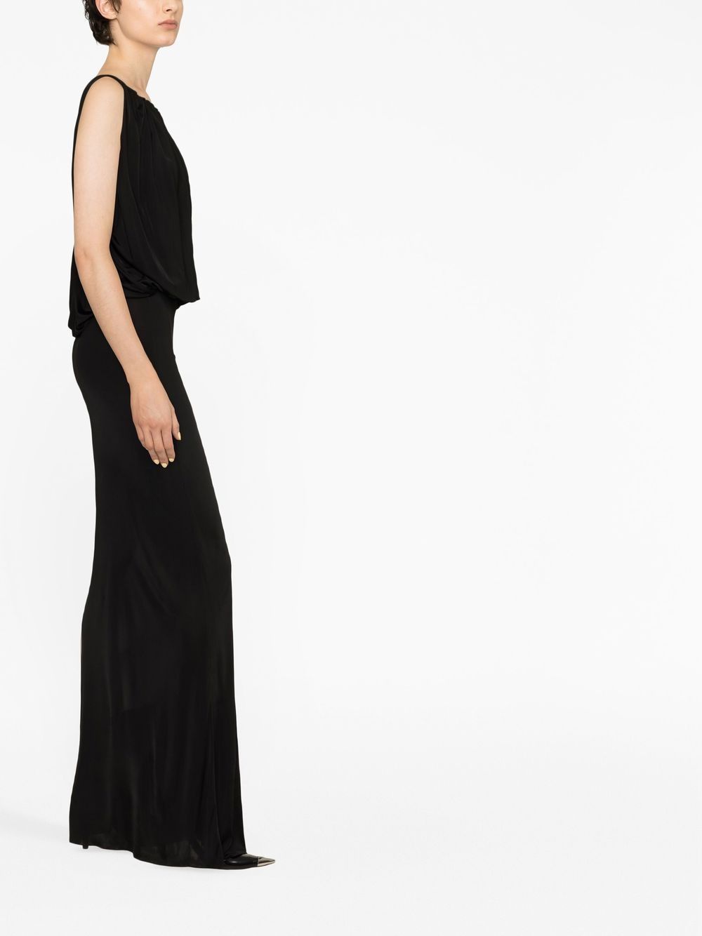 Saint Laurent Saint Laurent draped sleeveless jersey dress