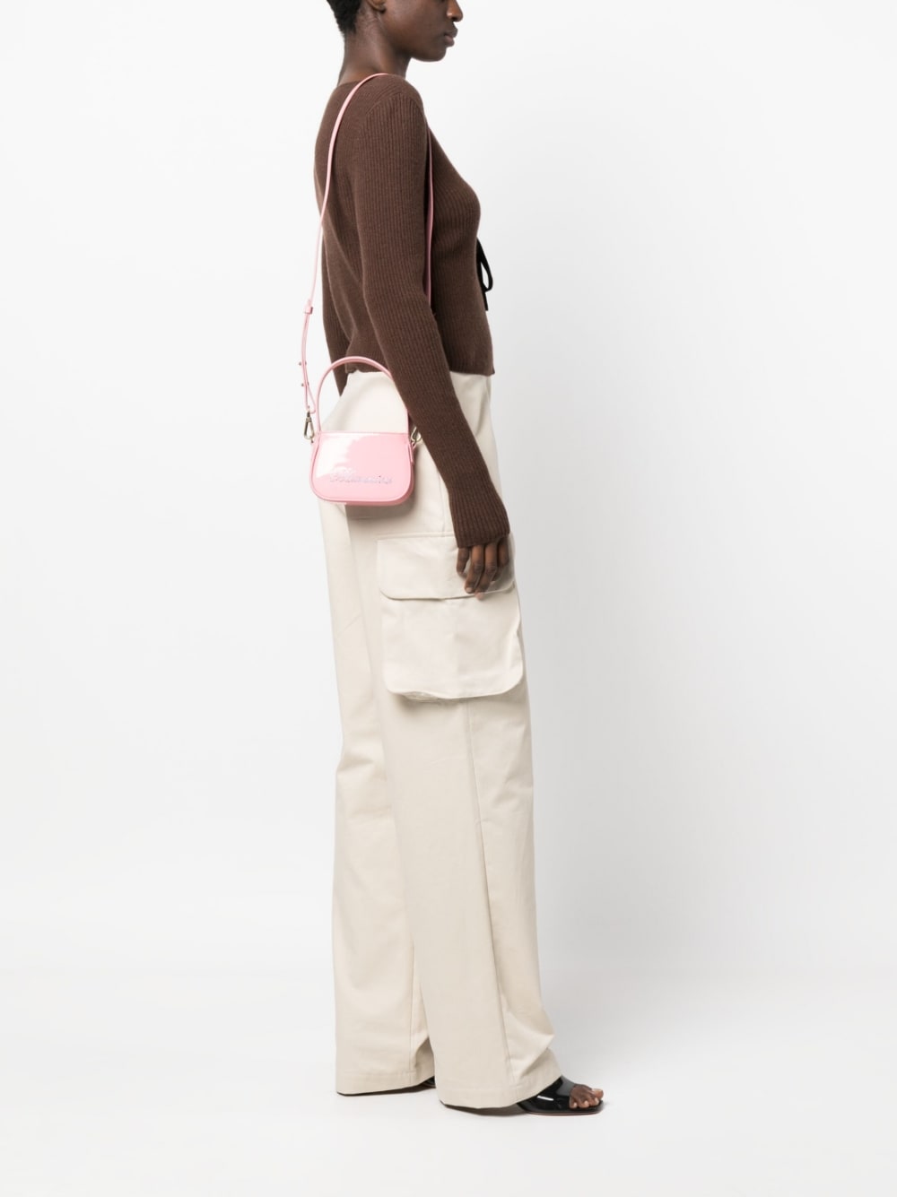 Blumarine Blumarine crystal-embellished logo tote bag