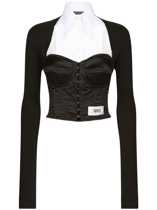 Dolce & Gabbana Dolce & Gabbana layered-shirt corset top