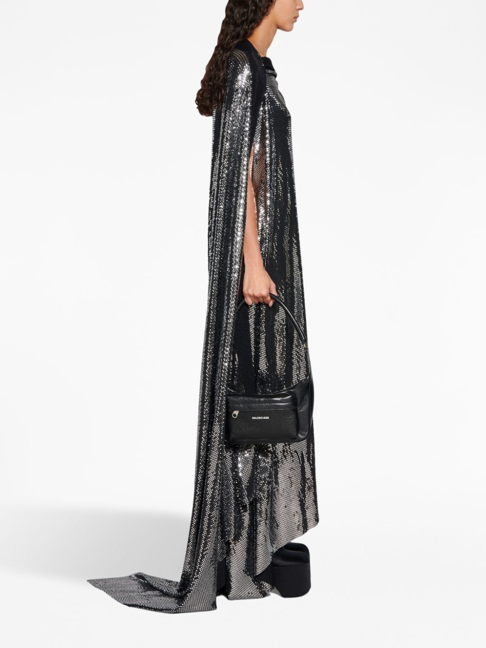 Balenciaga Balenciaga Metallic Effect Midi Dress