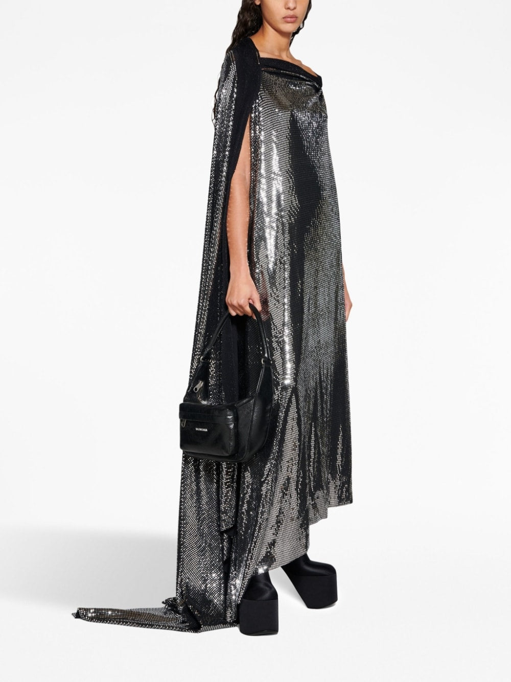 Balenciaga Balenciaga Metallic Effect Midi Dress