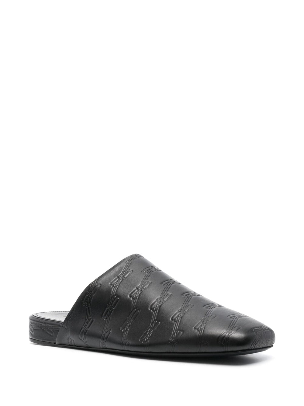 Balenciaga Balenciaga debossed-logo leather mules