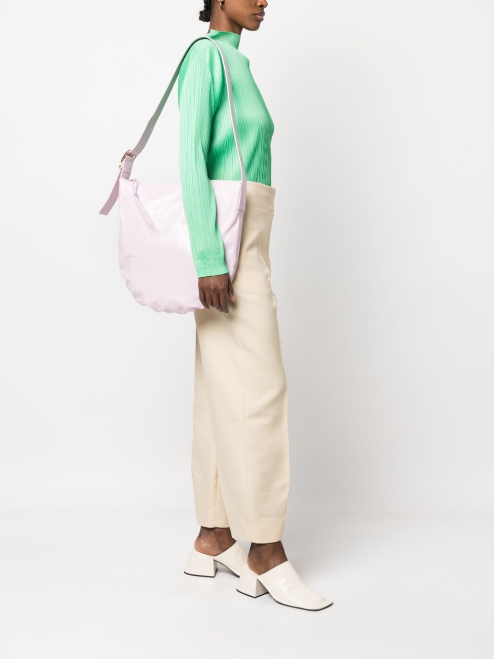 Jil Sander Jil Sander medium crinkled leather shoulder bag