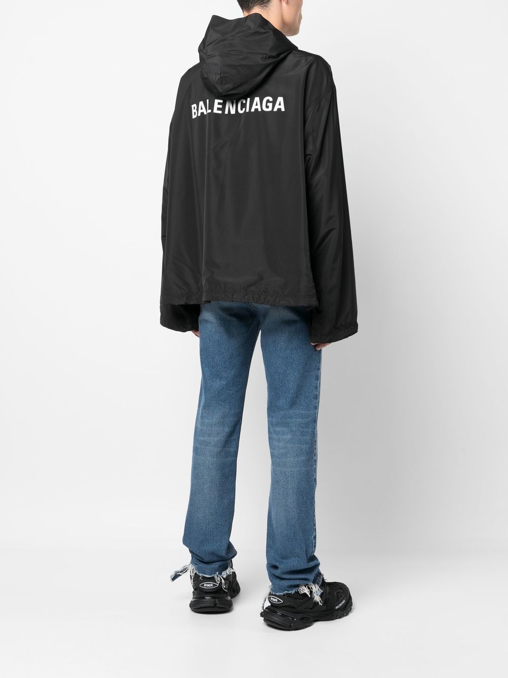 Balenciaga Balenciaga logo-print Hooded Windbreaker