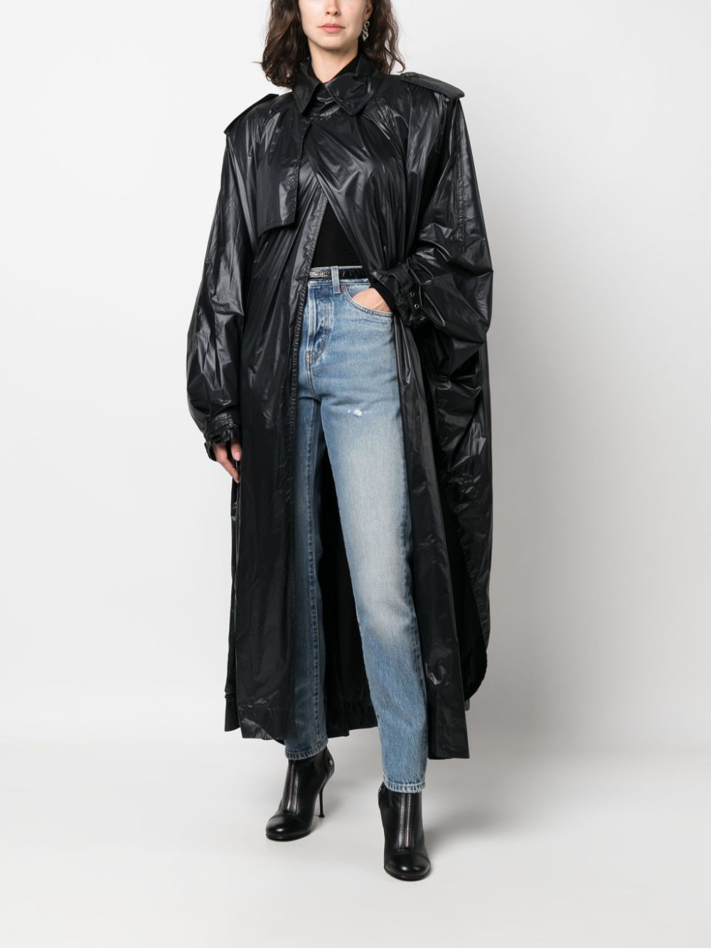 Saint Laurent Saint Laurent shoulder-pad Oversized Trench Coat