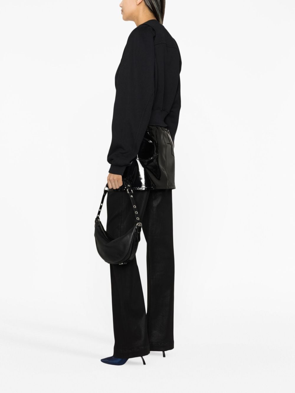 Off White Off White Printed Crop Sweatshirt