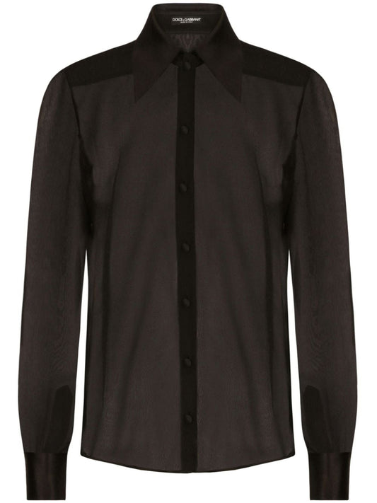 Dolce & Gabbana Dolce & Gabbana Silk chiffon shirt with satin details