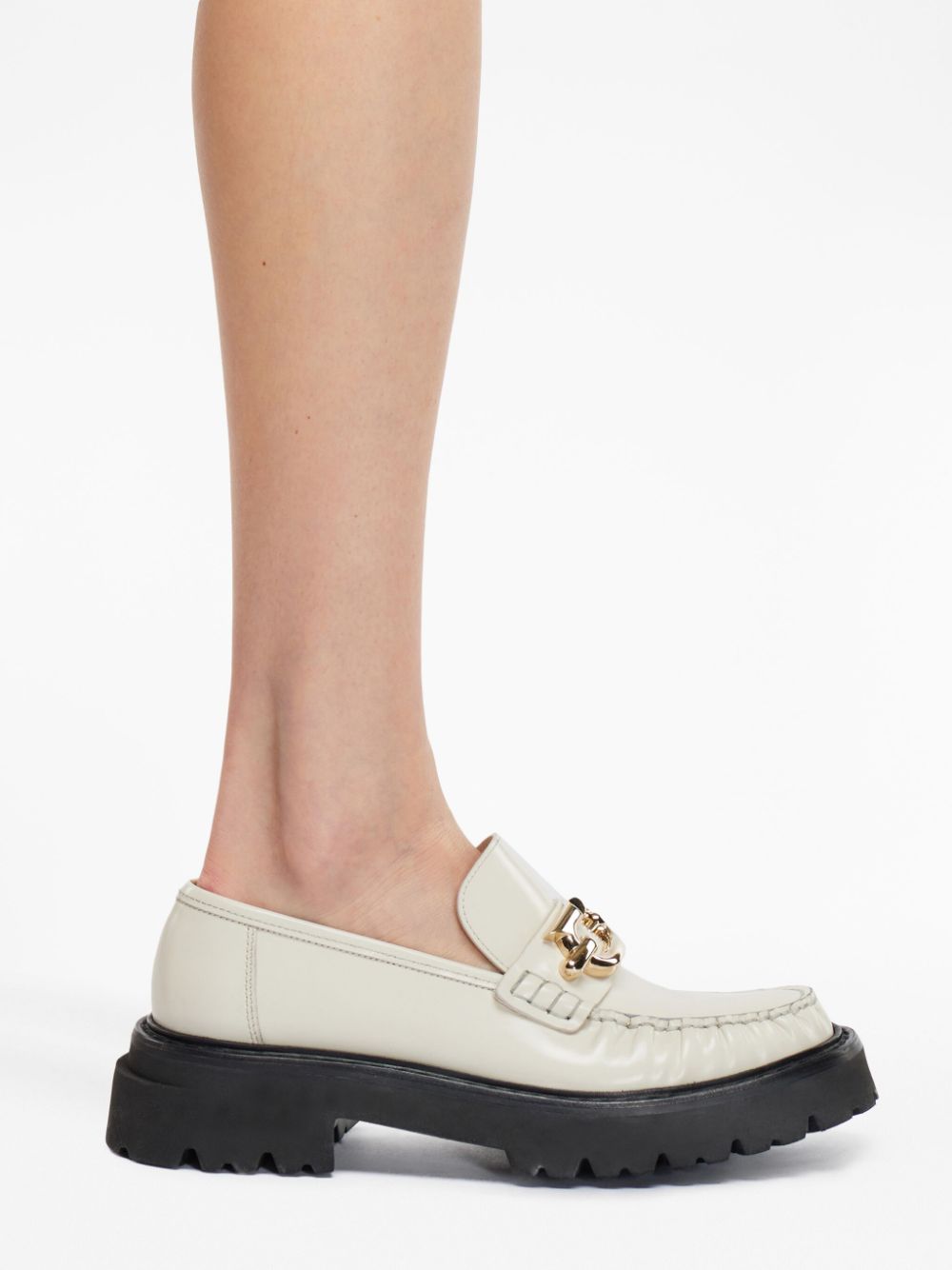 Ferragamo Ferragamo Gancini-plaque Leather Loafers