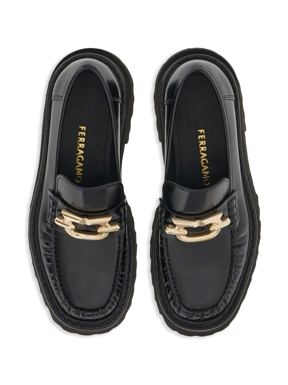 Ferragamo Ferragamo Gancini-buckle Leather Loafers