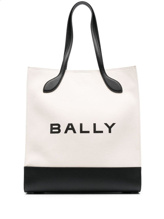 Bally Bally logo print tote bag