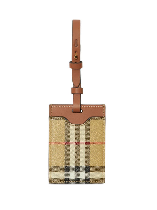 Burberry Burberry checkered luggage tag