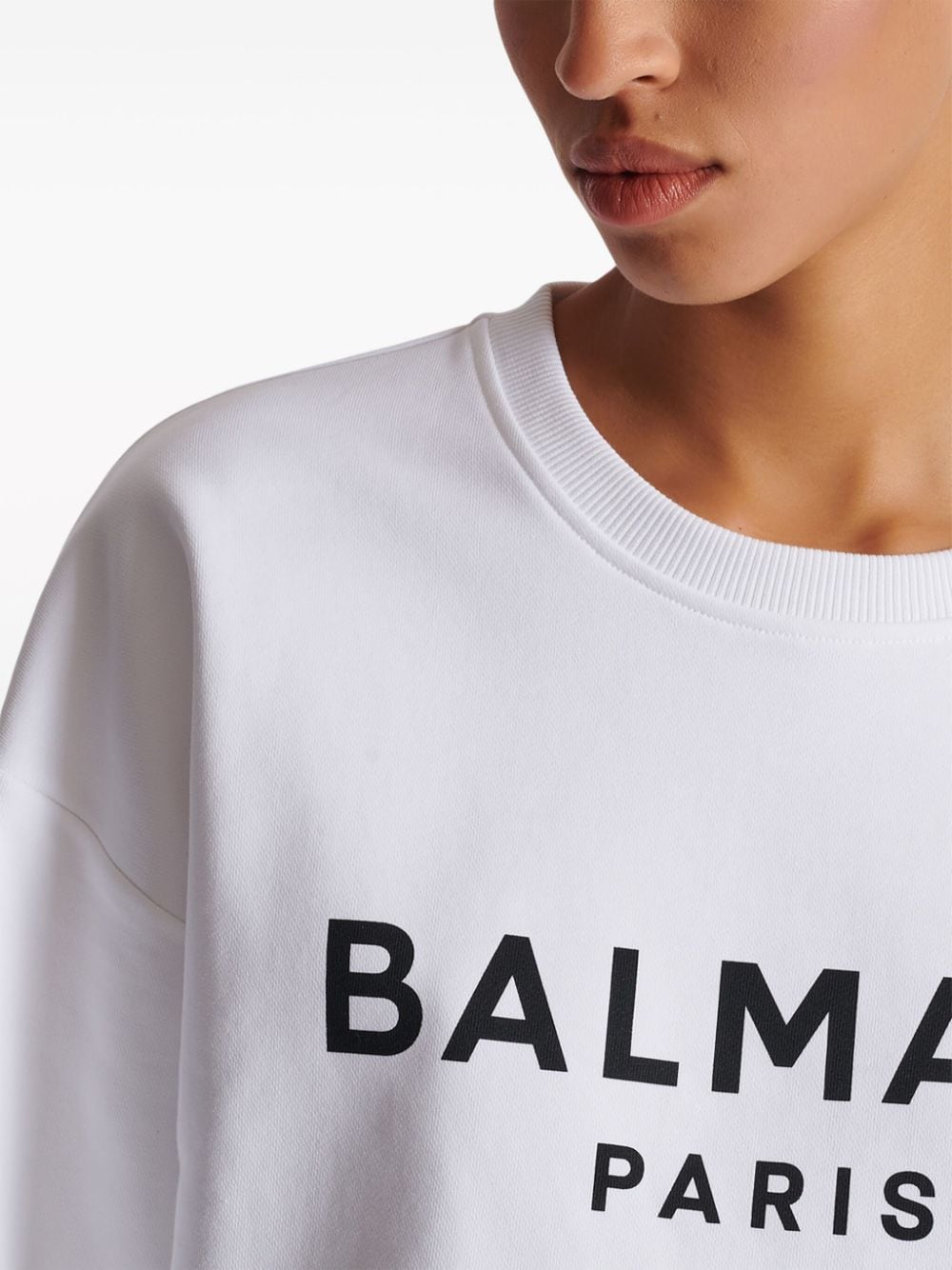 Balmain Balmain Logo-print cotton sweatshirt