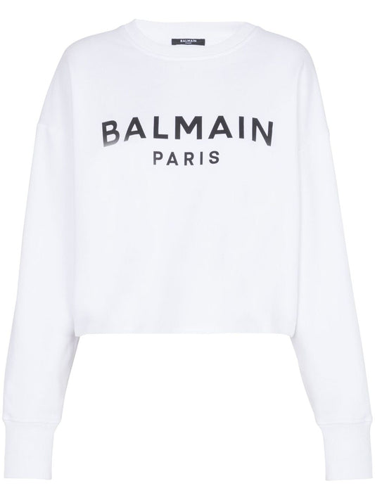 Balmain Balmain Logo-print cotton sweatshirt