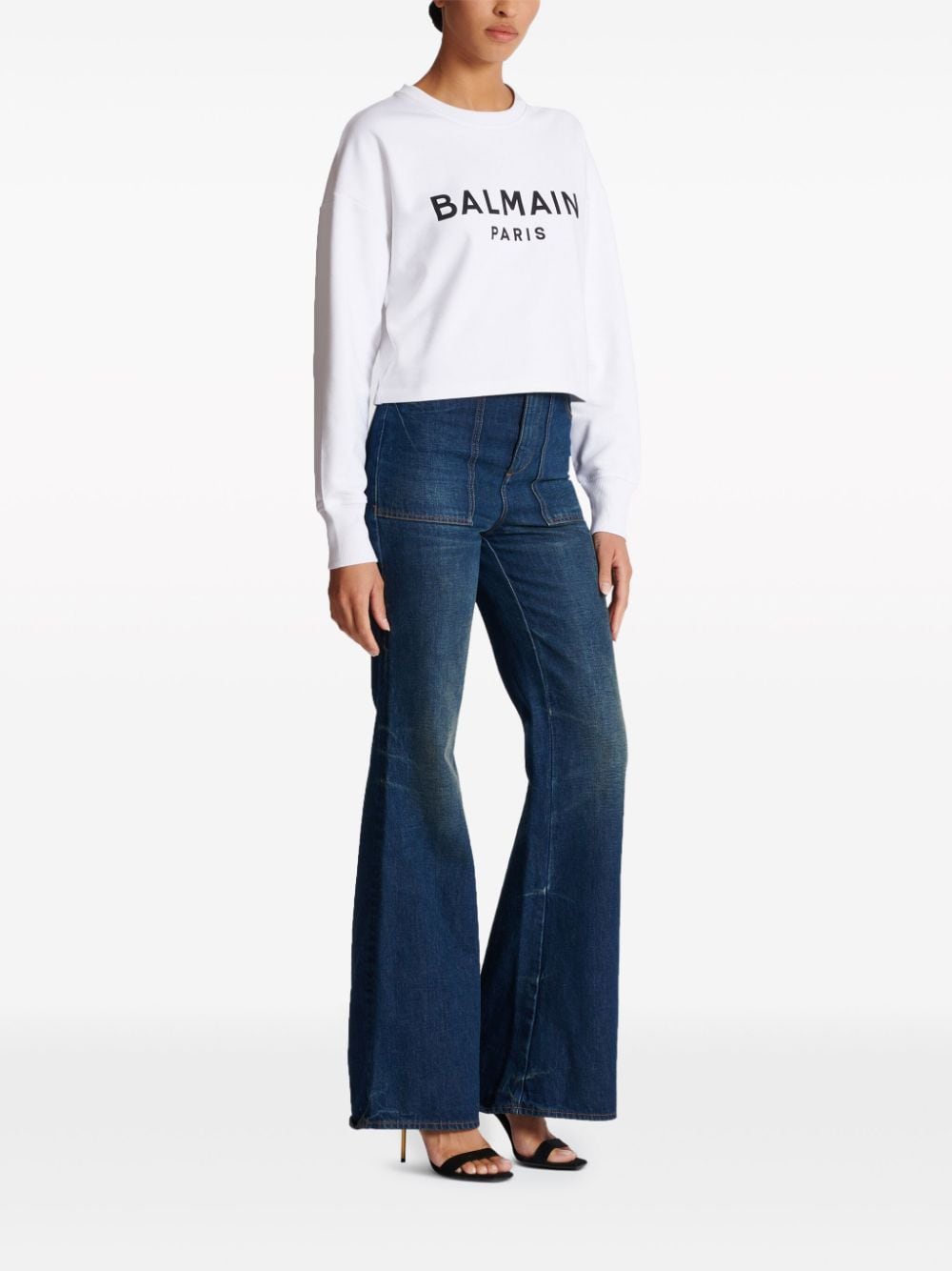 Balmain Balmain Logo-print cotton sweatshirt