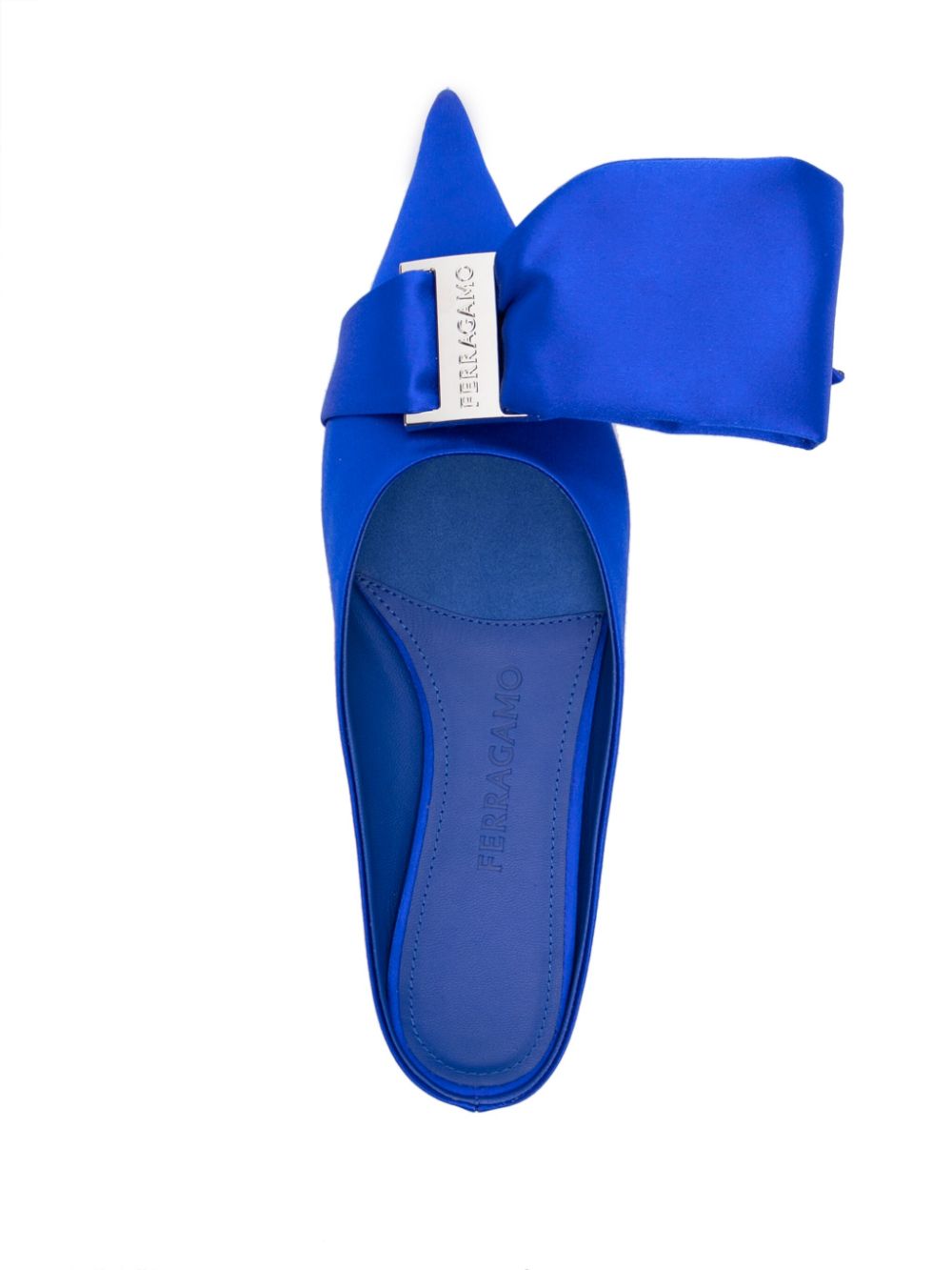 Ferragamo Ferragamo asymmetric-bow Satin Mules