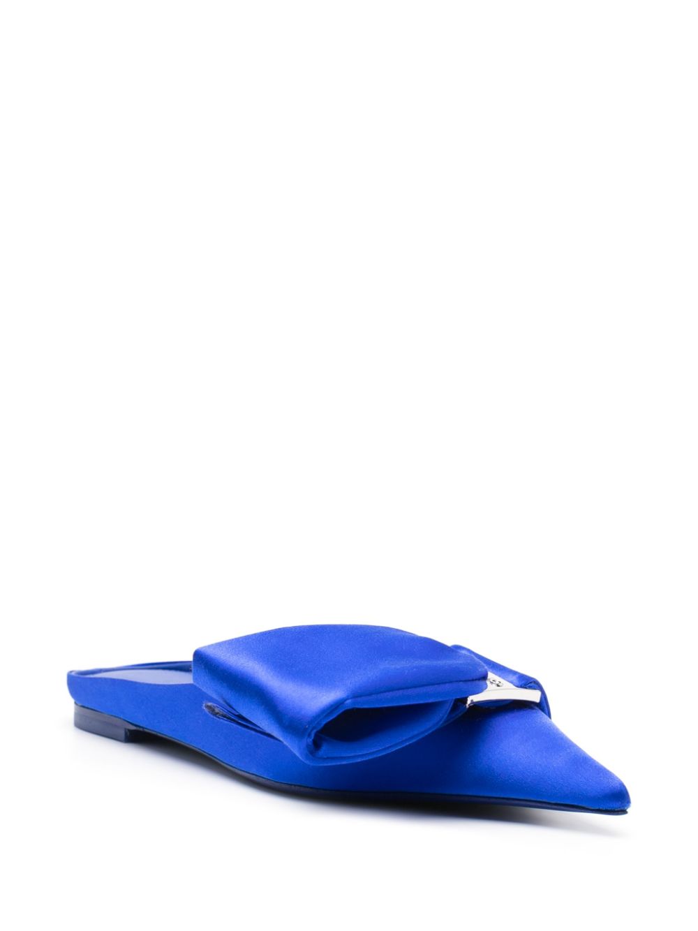 Ferragamo Ferragamo asymmetric-bow Satin Mules