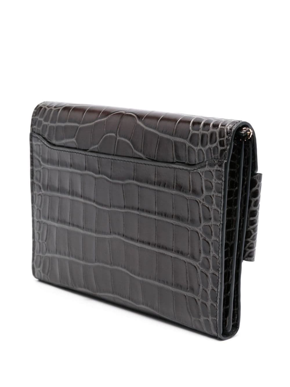 Boyy Boyy Buckle travel case croco embossed leather clutch bag