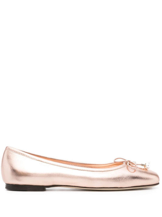 Jimmy Choo Jimmy Choo Elme metallic ballerina shoes