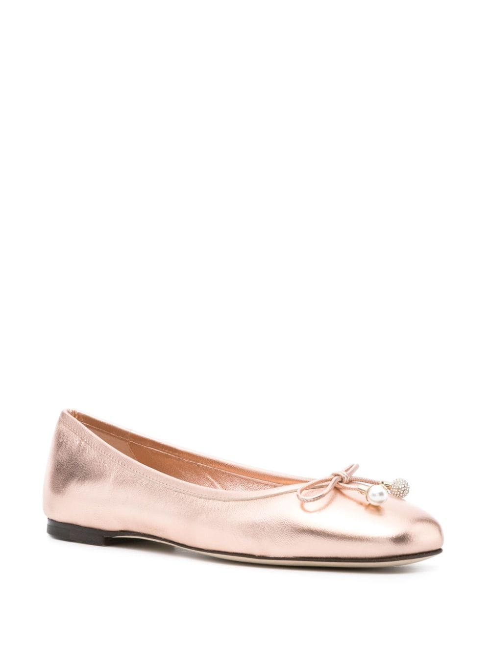 Jimmy Choo Jimmy Choo Elme metallic ballerina shoes