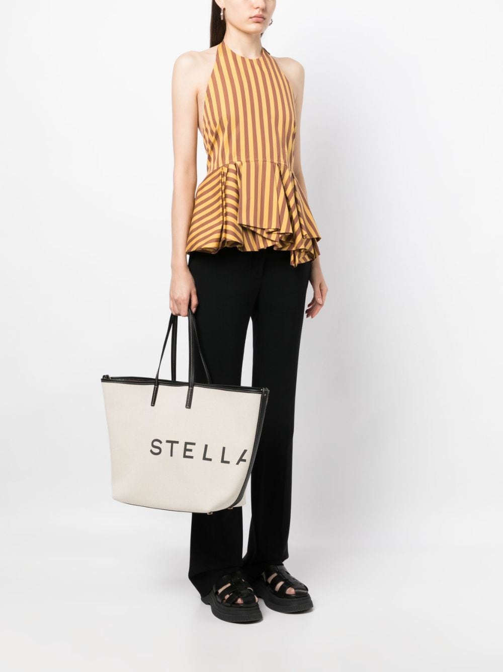 Stella McCartney Stella McCartney Logo canvas tote bag