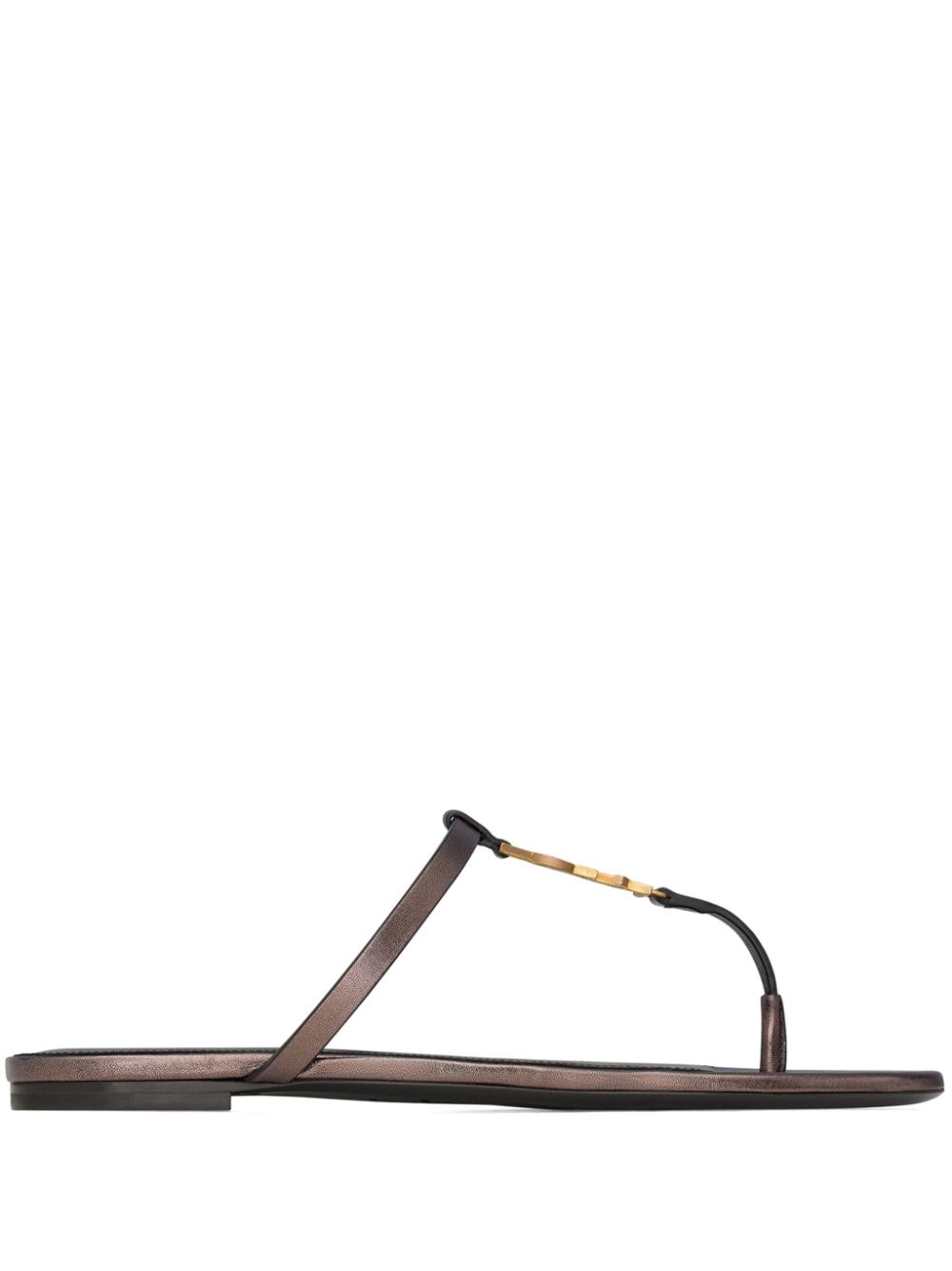 Saint Laurent Saint Laurent Cassandre leather thong sandals