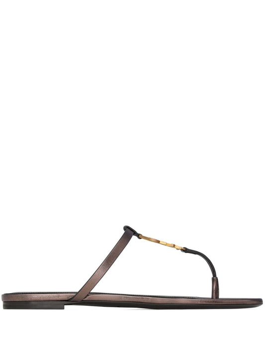 Saint Laurent Saint Laurent Cassandre leather thong sandals