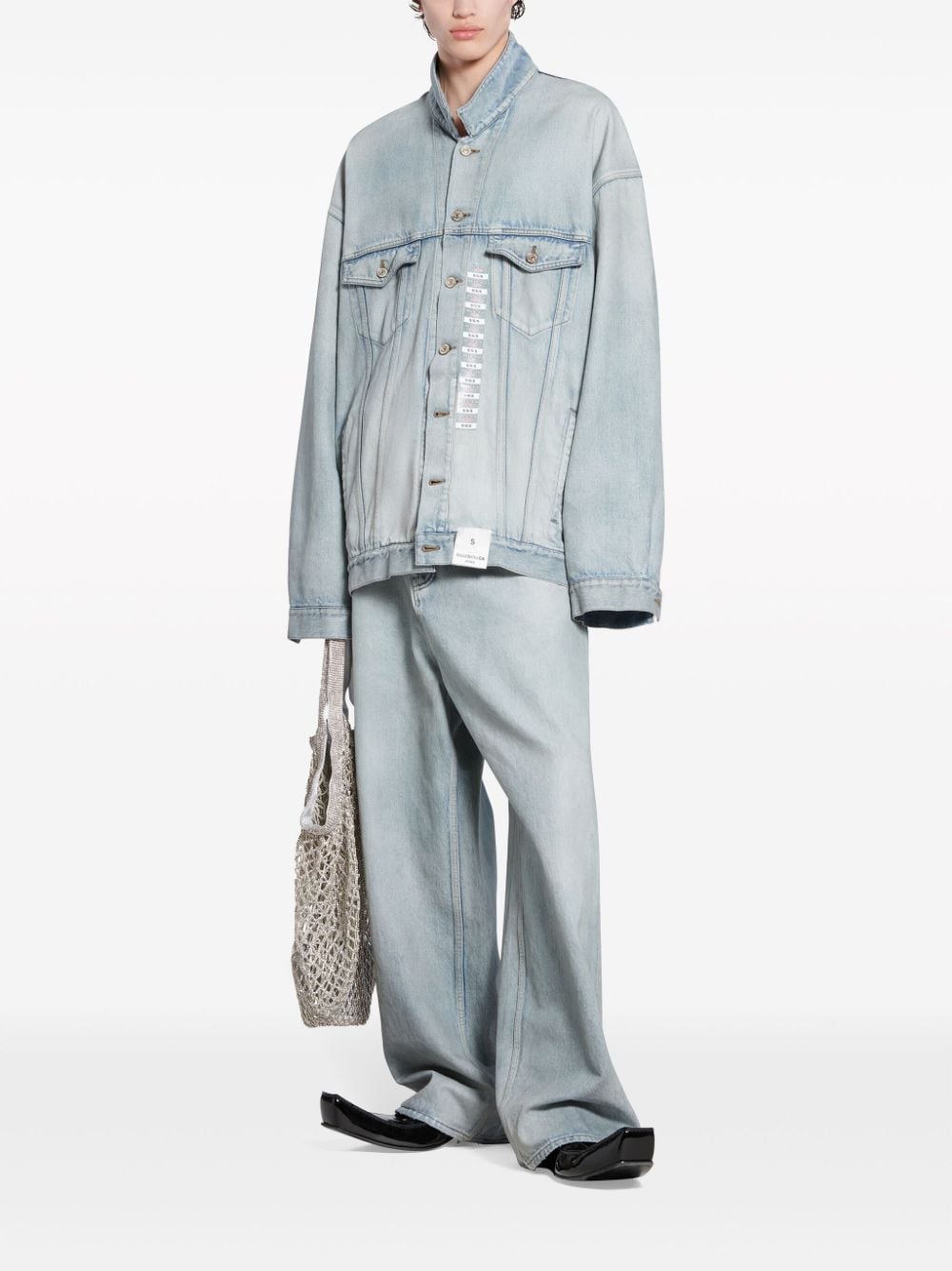 Balenciaga Balenciaga Denim jacket with flap pockets and drop shoulder