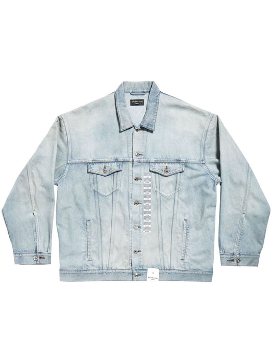 Balenciaga Balenciaga Denim jacket with flap pockets and drop shoulder