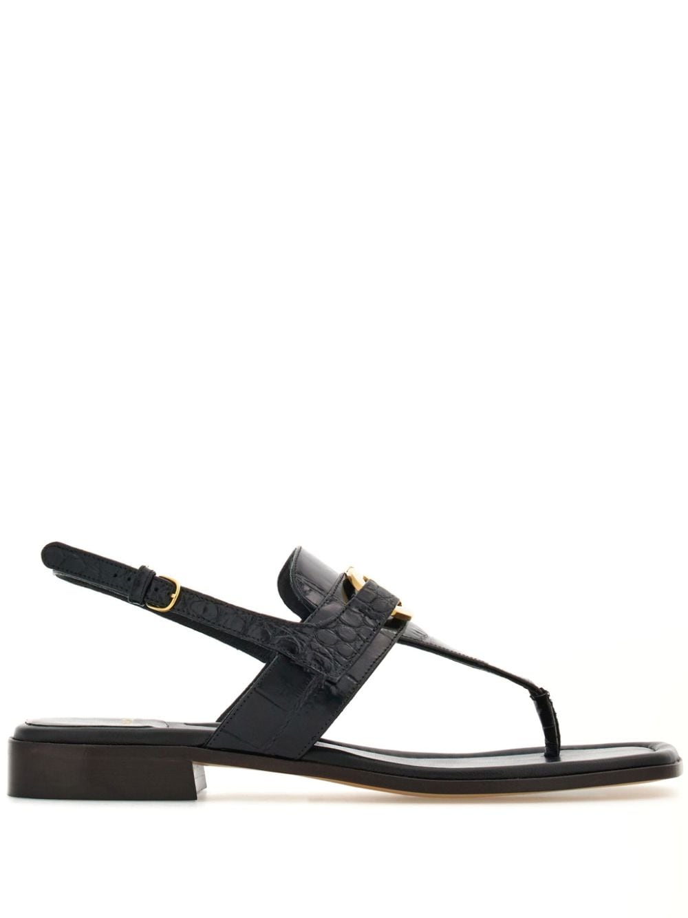 Ferragamo Ferragamo Gancini-buckle Leather Sandals