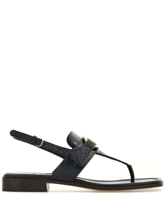 Ferragamo Ferragamo Gancini-buckle Leather Sandals