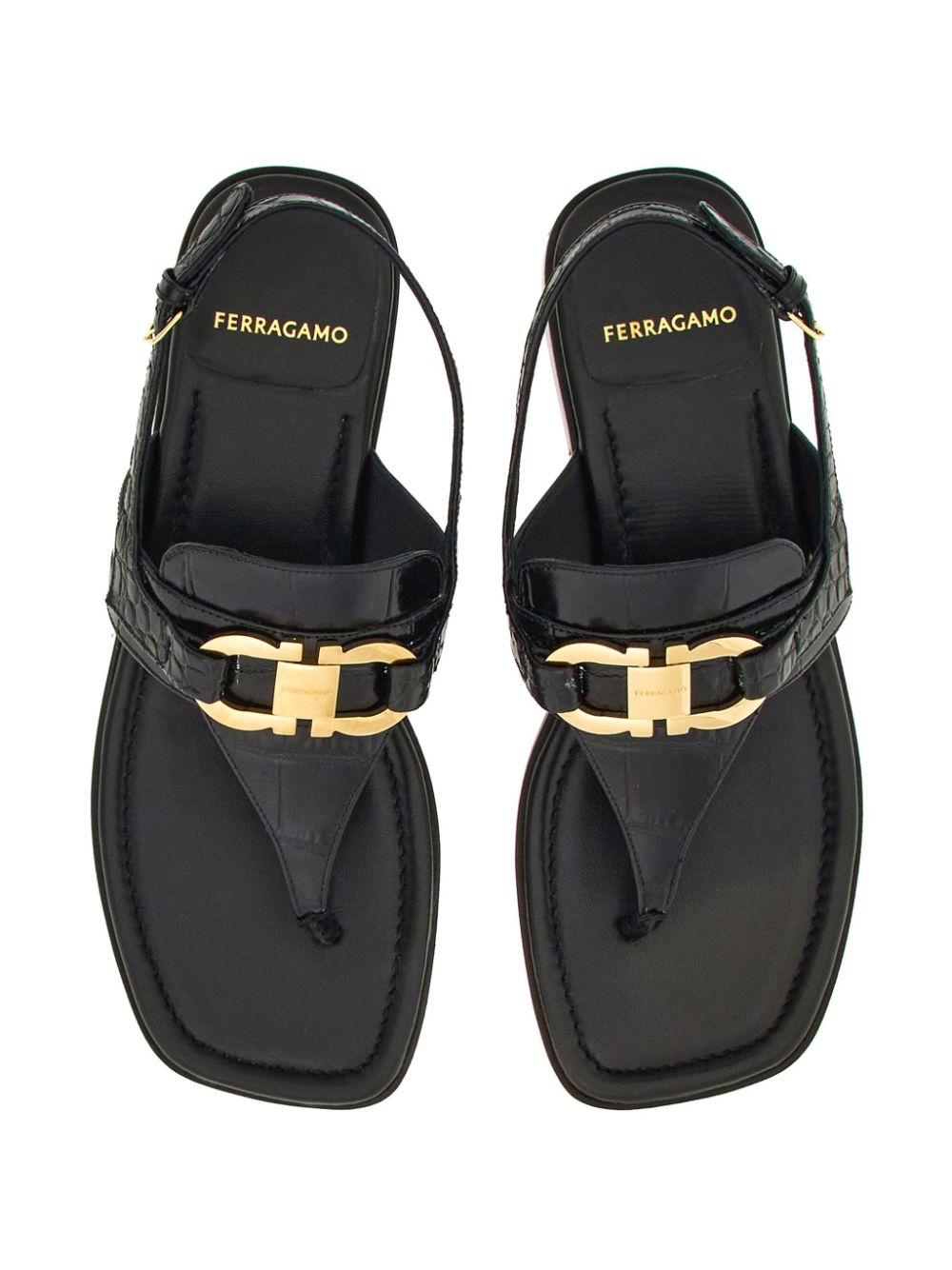 Ferragamo Ferragamo Gancini-buckle Leather Sandals