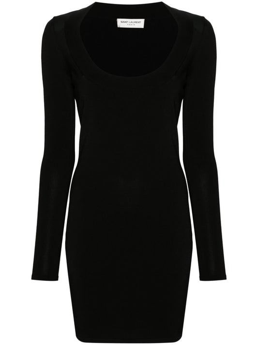 Saint Laurent Saint Laurent Décolleté Mini Dress
