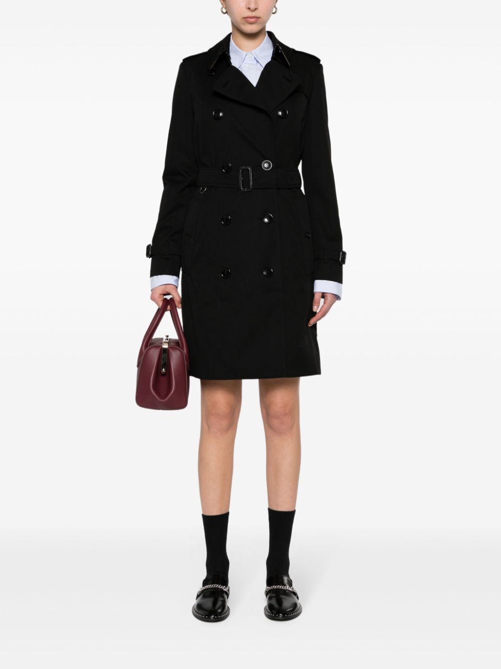 Burberry Burberry gabardine-weave trench coat