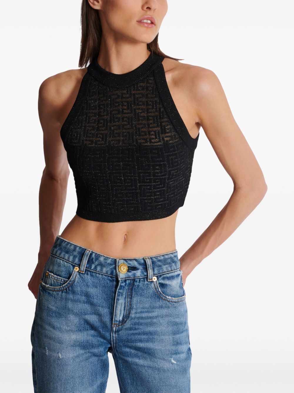 Balmain Balmain PB Labyrinth knit top